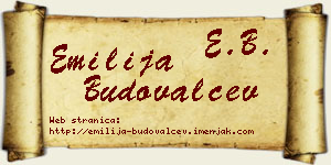 Emilija Budovalčev vizit kartica